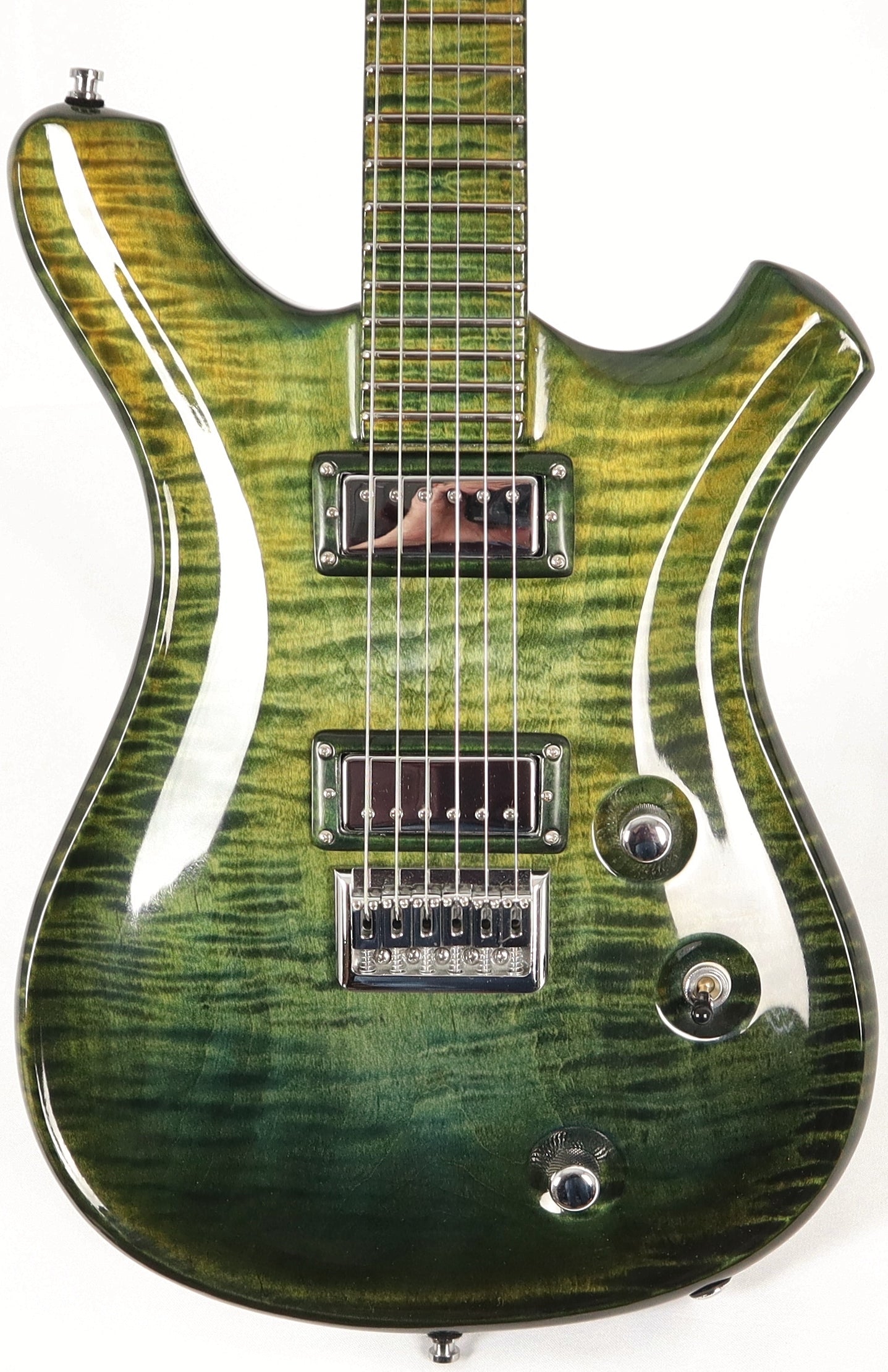 Anu Green Custom Electric Guitar made by Master Luthier Kenny Johns w/ Hard Case