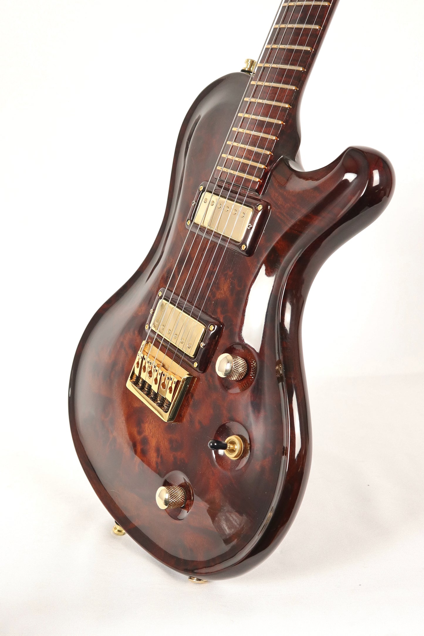 Anu Dark Brown Custom Electric Guitar By Master Luthier Kenny Johns W/ Hard Case