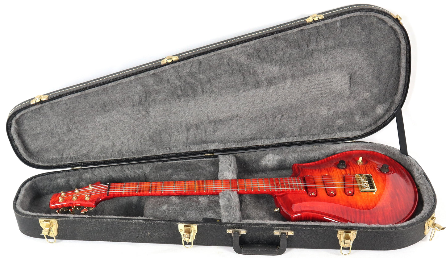 Anu Amber Electric Guitar made by Master Luthier Kenny Johns w/ Hard Case