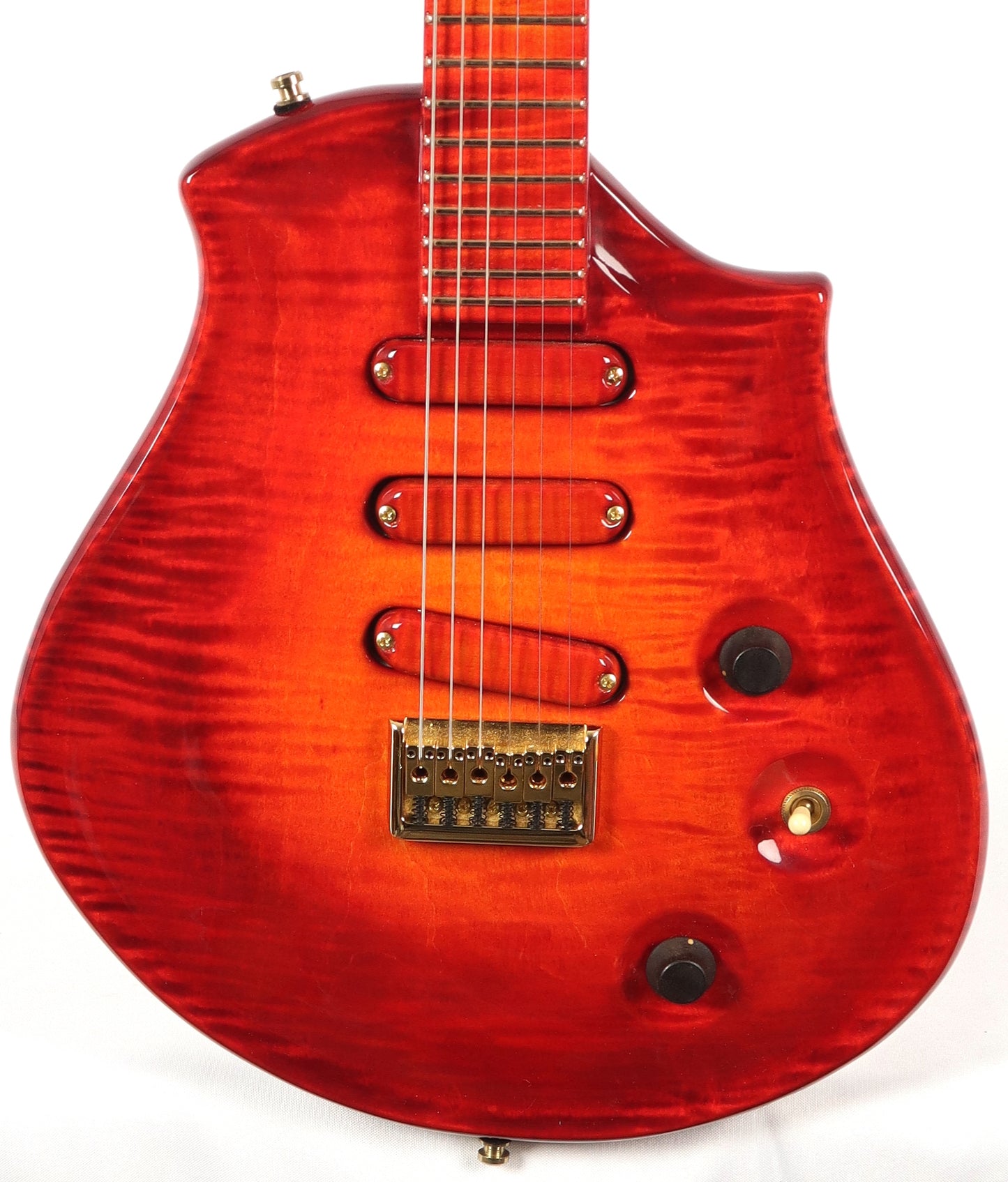 Anu Amber Electric Guitar made by Master Luthier Kenny Johns w/ Hard Case