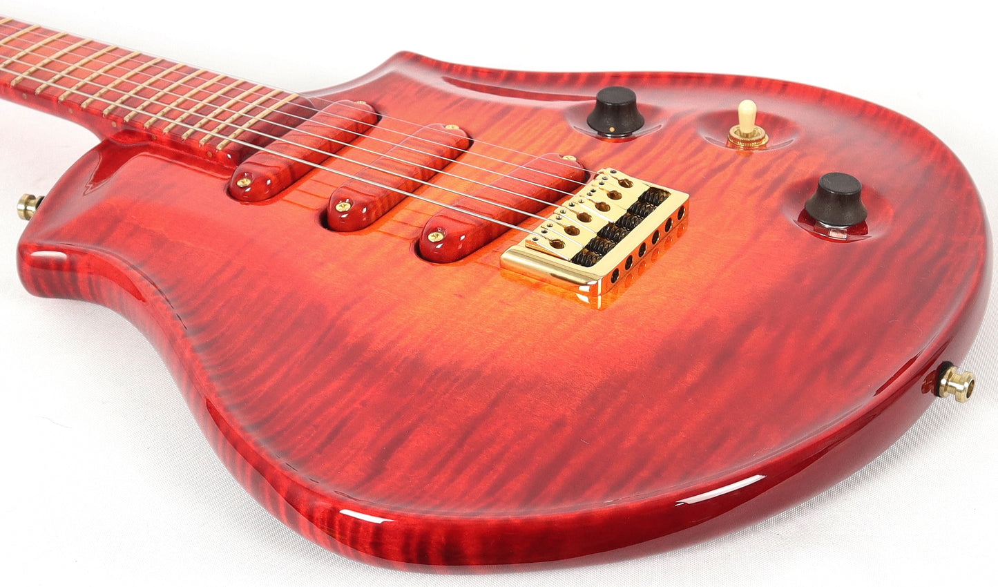 Anu Amber Electric Guitar made by Master Luthier Kenny Johns w/ Hard Case